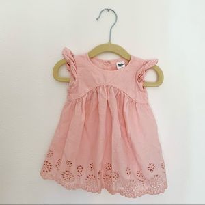 Old Navy 💗 pink eyelet ruffle dress
